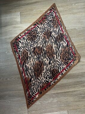 Zara Accessories Multicolor Pleated Scarf with Black Label